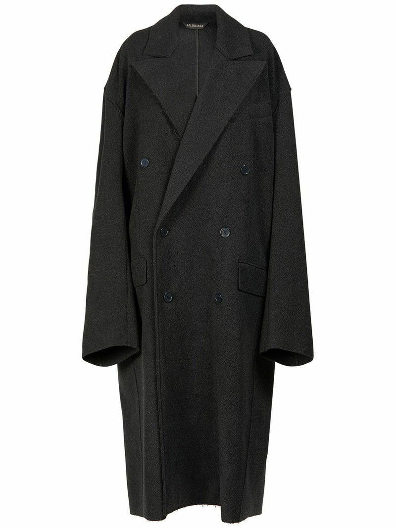 Brushed Cashmere Distressed Oversized Coat