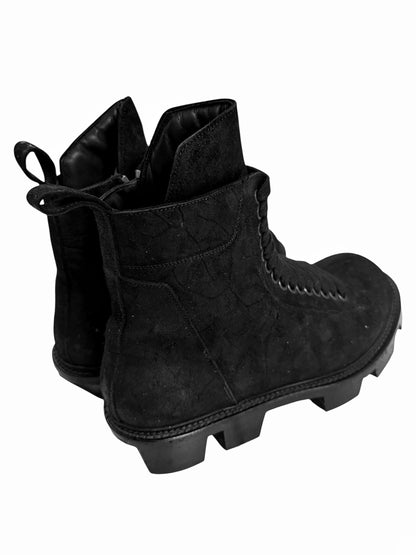 FW13 Plinth Runway Vein Leather Megatooth Combat Boot