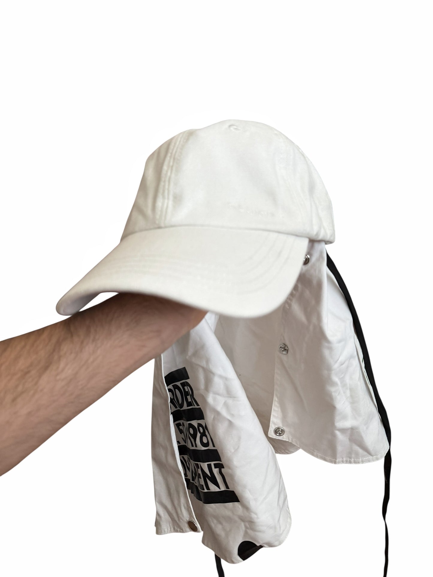 New Order Mask White Cap