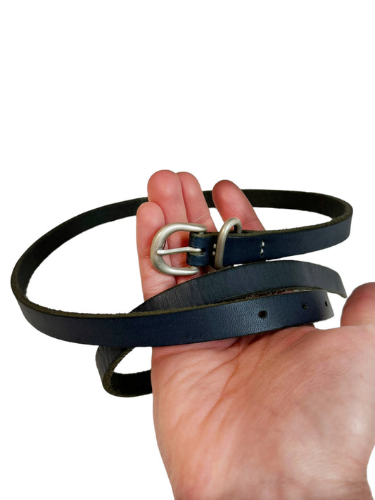Black Raw Leather Belt