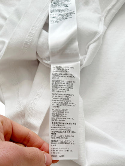 Adidas White Embroidered Oversized Logo Shirt