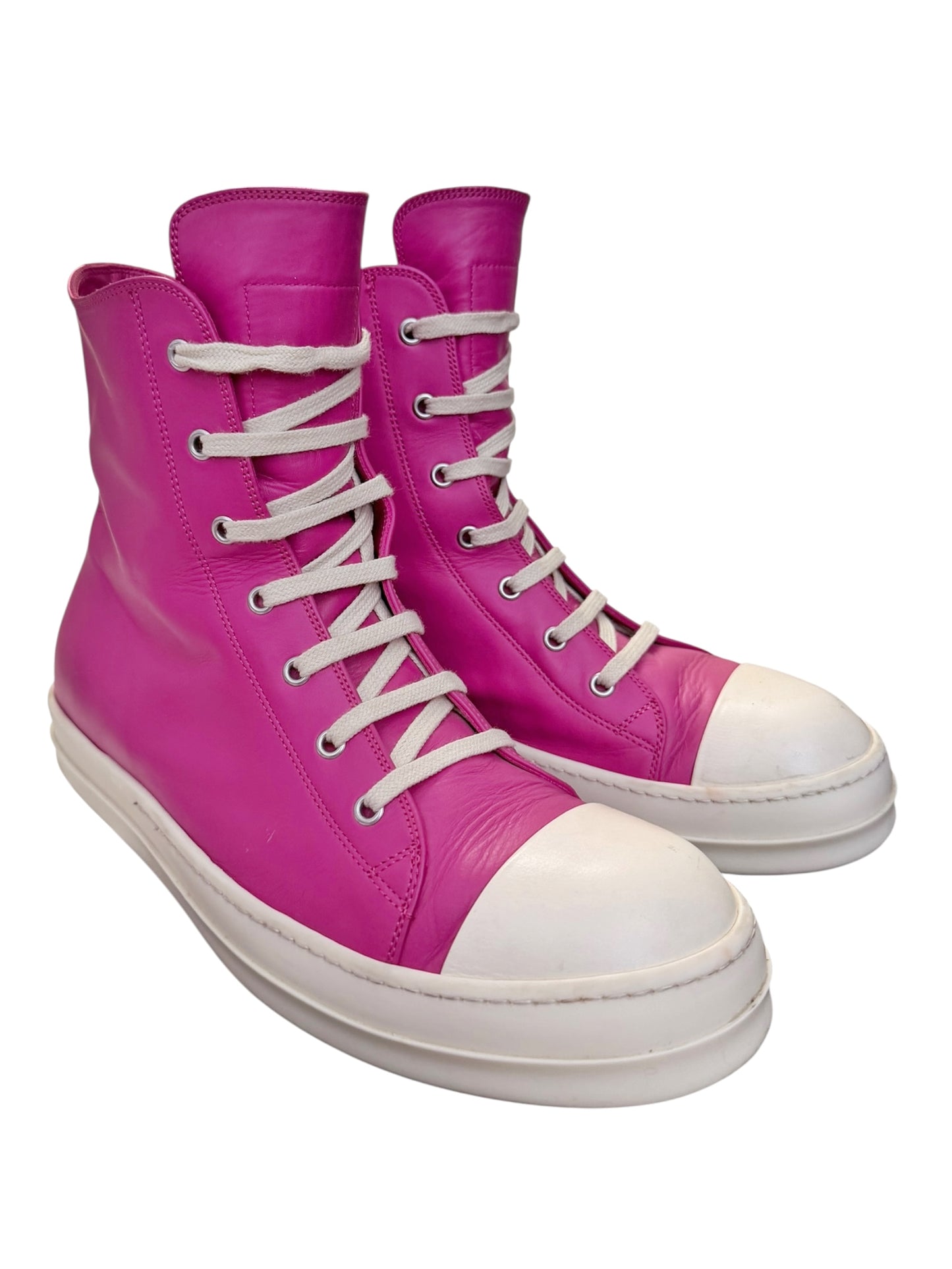 Edfu Hot Pink Leather High Ramones