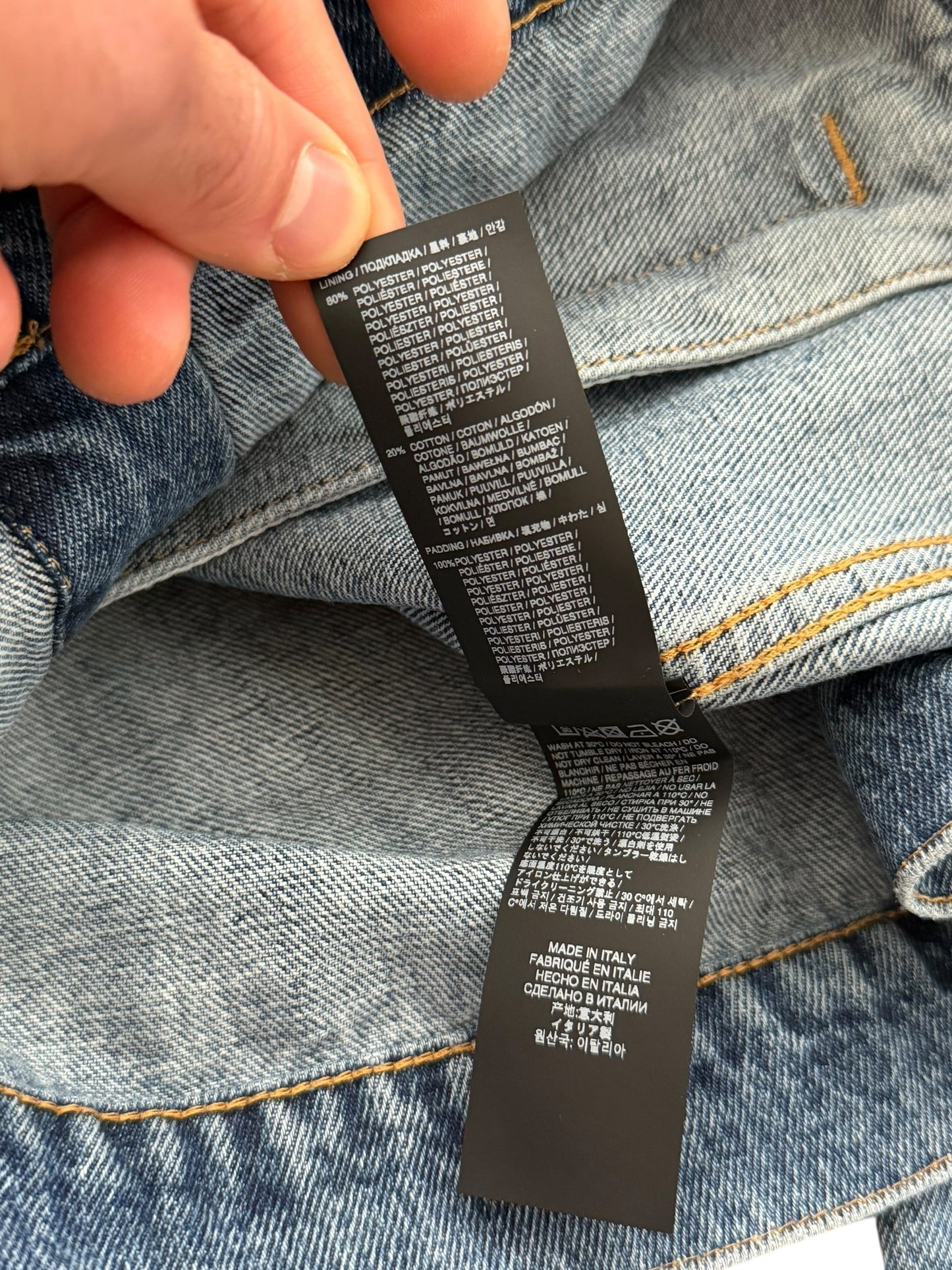Japanese Wash Mandarin Collar Pleated Denim Trucker