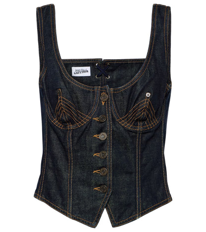 Denim Bustier Corset Top