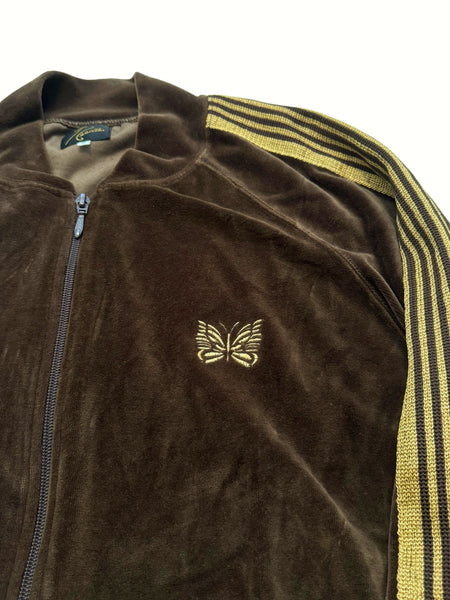 Brown Velour Track Jacket