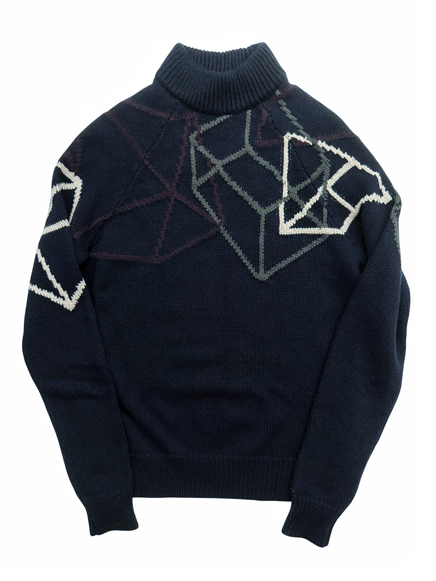 FW19 Cashmere Abstract Turtleneck Sweater
