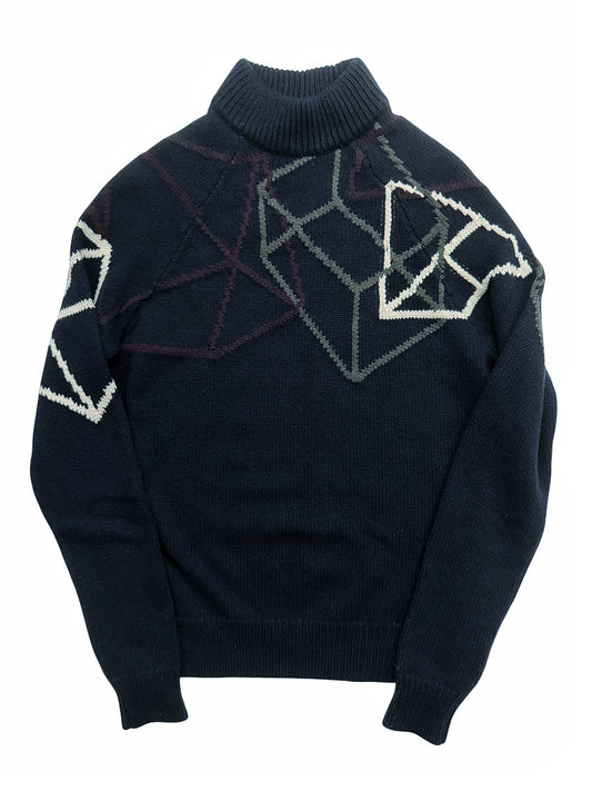 FW19 Cashmere Abstract Turtleneck Sweater