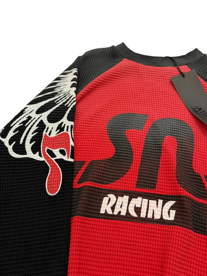 Flame Racer Raglan Waffle Shirt