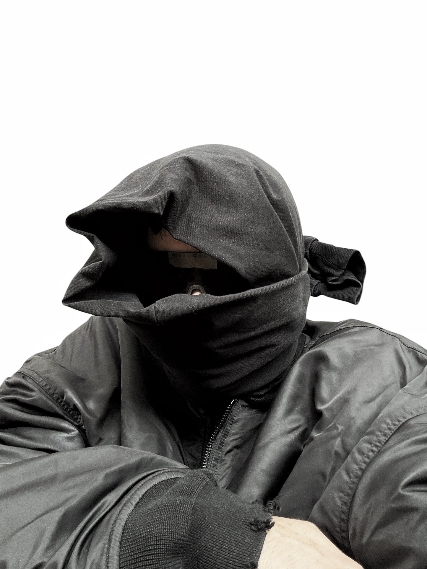 Incognito Silk Padded Distressed Bomber