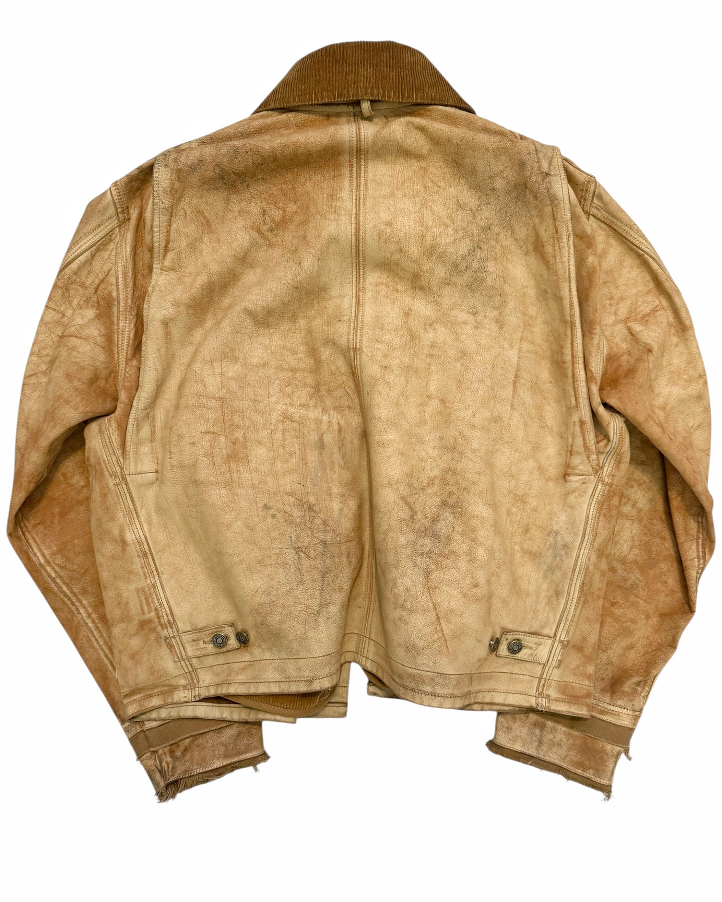 Distressed Leather “Carhartt” Work Jacket W Vest