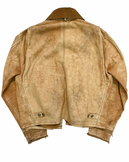 Distressed Leather “Carhartt” Work Jacket W Vest