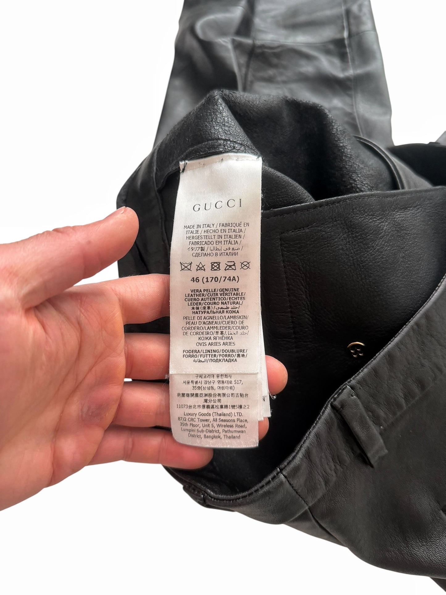 Lambskin Leather Pleated Trouser Pant
