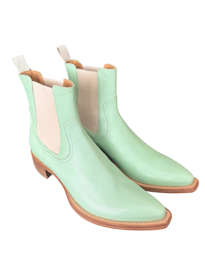 Mint Leather Cowboy Chelsea Boot