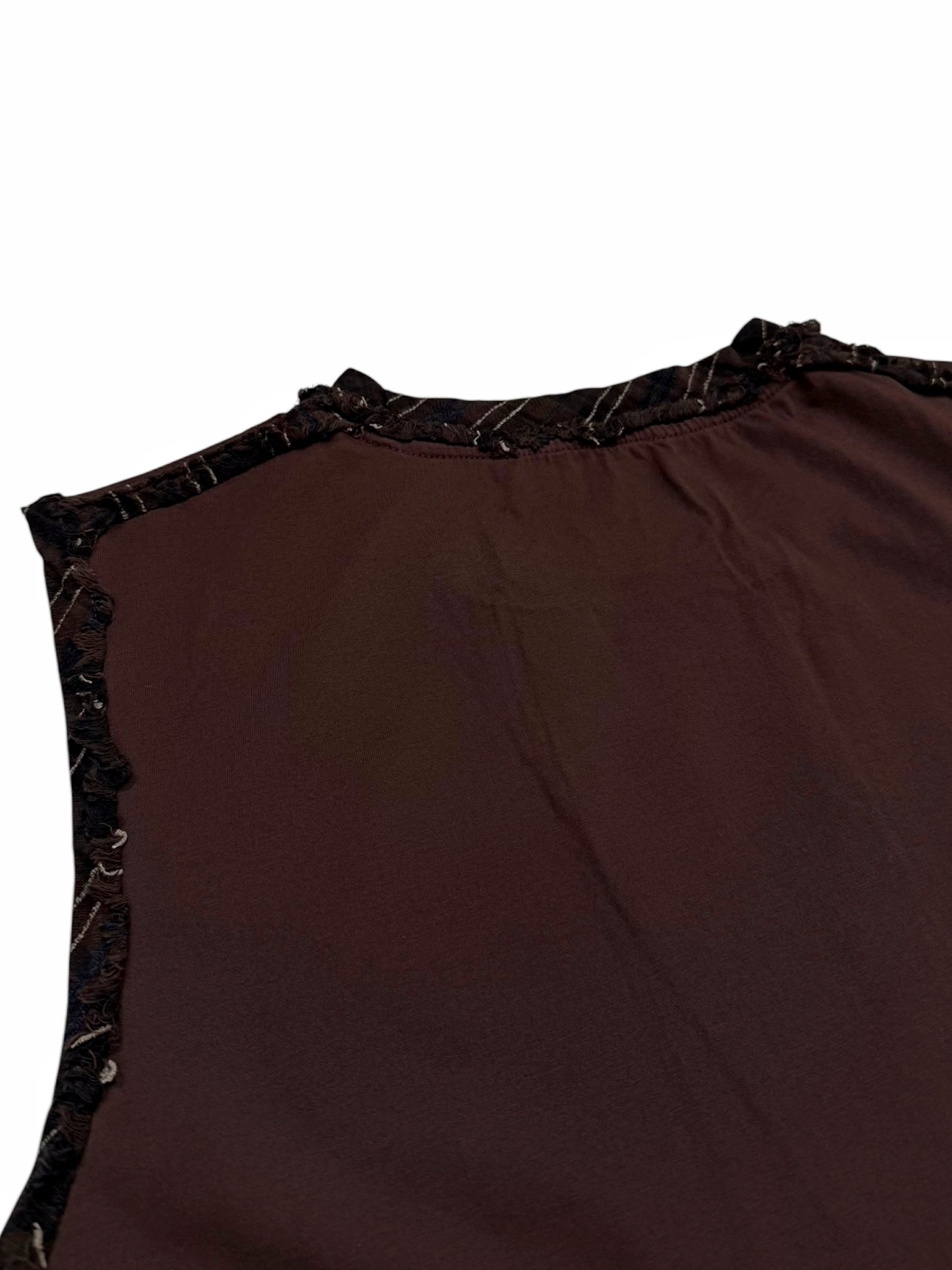 Dracula Print Vintage Distressed Layered Tank Tee
