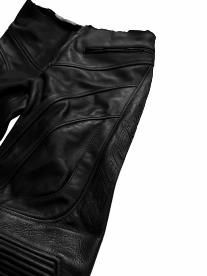 2024 Raw Waist Biker Moto Leather Pants