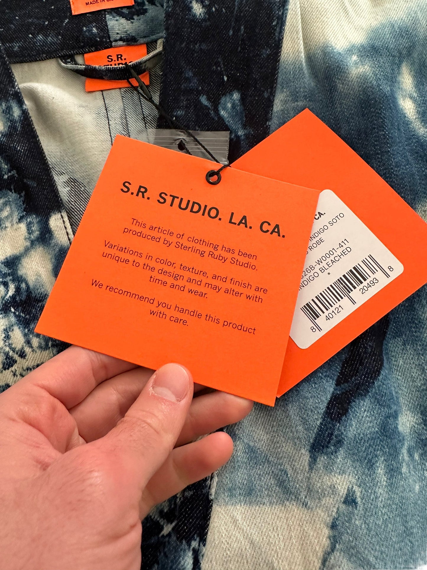 2019 SOTO Indigo Bleach Denim Kimono