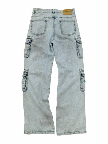 Grunge Wash Denim Cargo