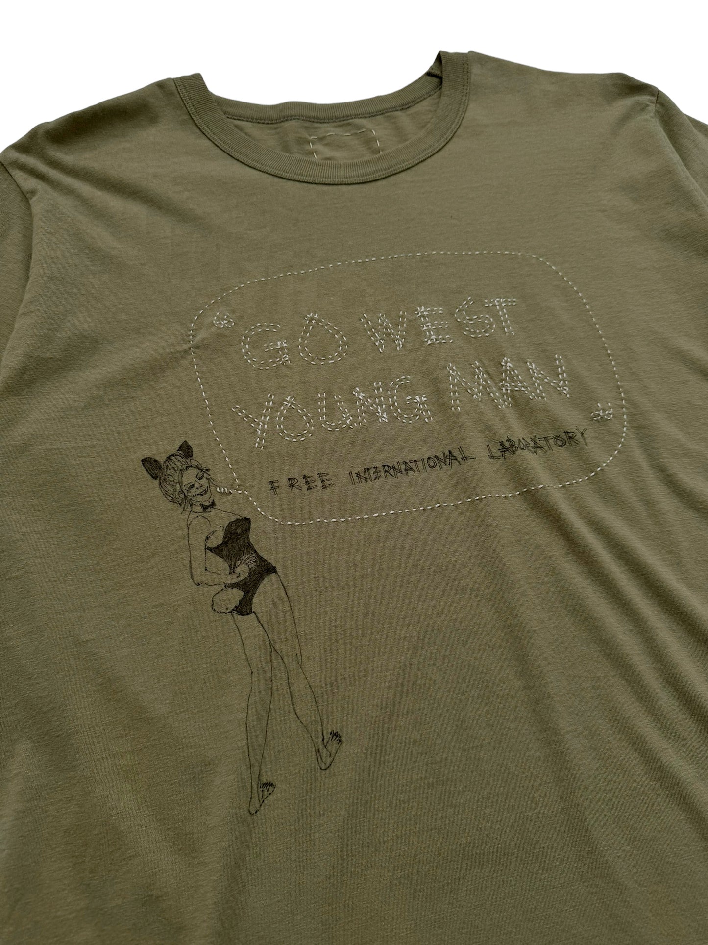 Go West Young Man Olive Shirt