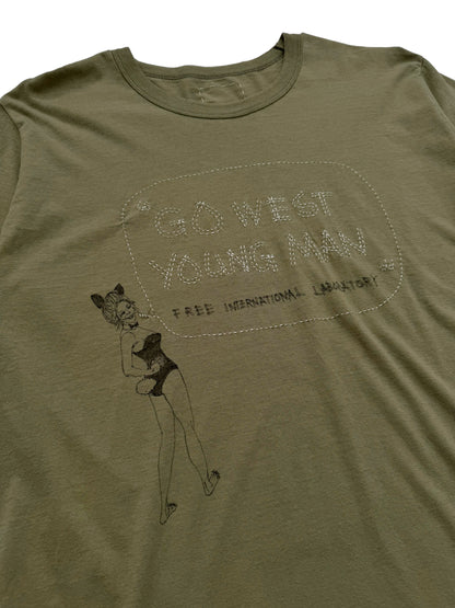 Go West Young Man Olive Shirt