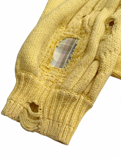 Distressed Cable Knit