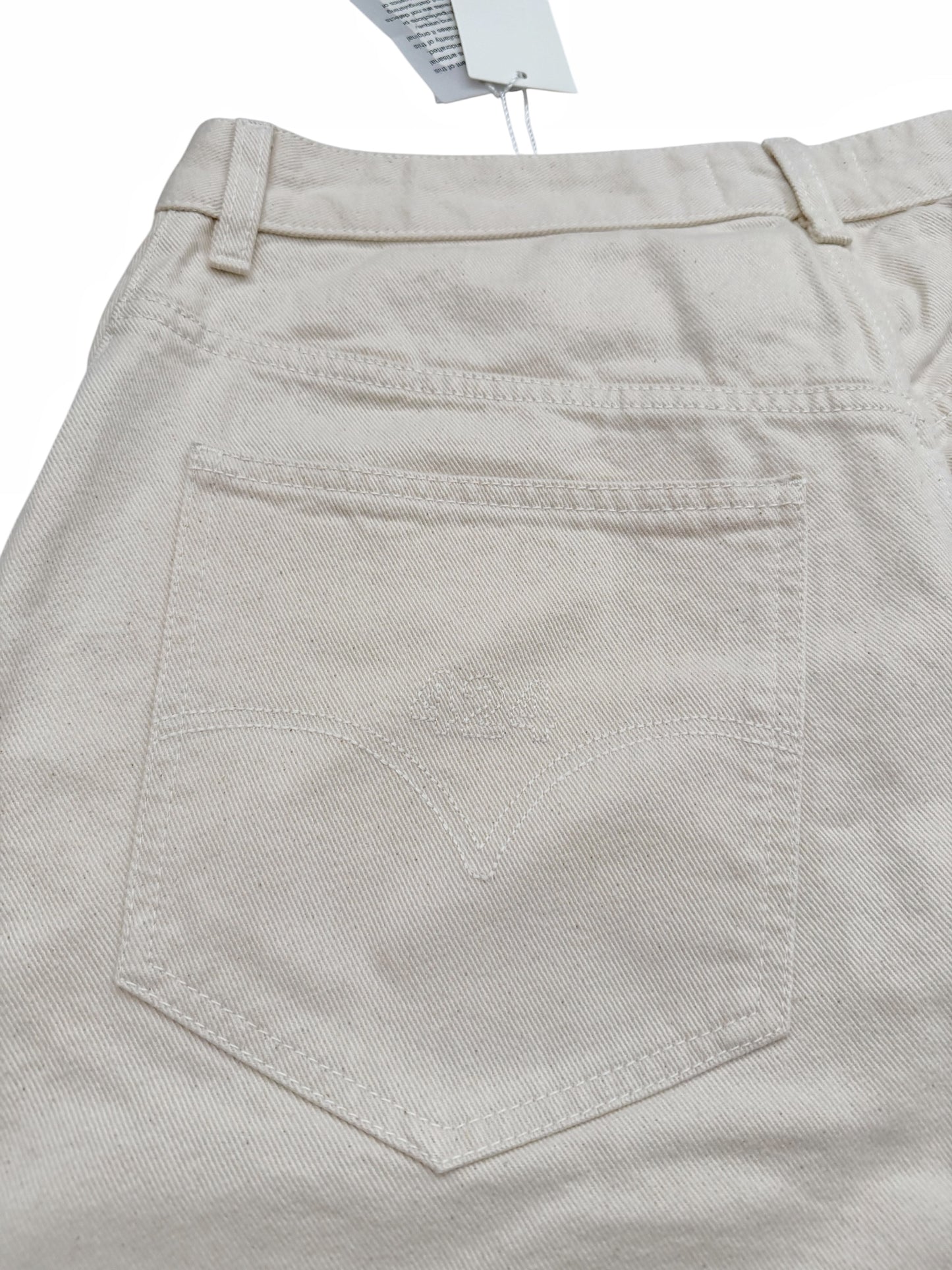Big Daddy Baggy Beige White Denim Jeans Pant