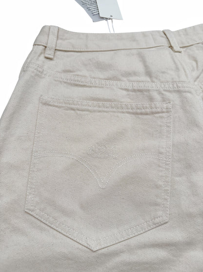 Big Daddy Baggy Beige White Denim Jeans Pant