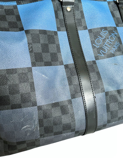 Keepall Bandouliere Bag Giant Damier Graphite Canvas 50 Duffle