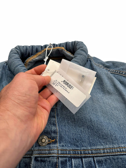 Japanese Wash Mandarin Collar Pleated Denim Trucker