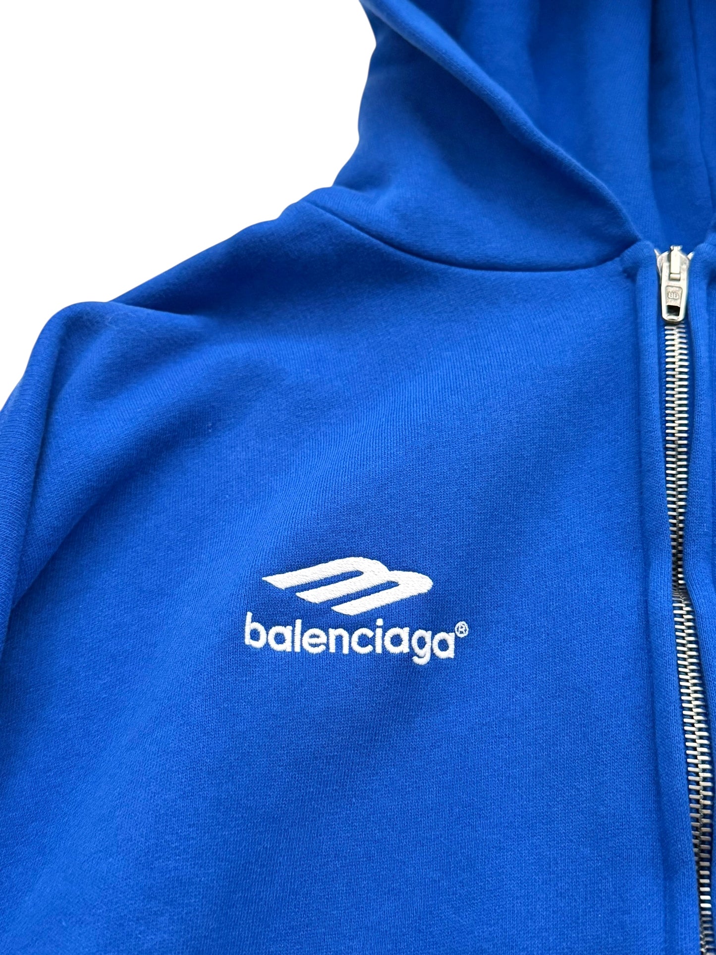 Soccer Crest Football Logo Hoodie Blue