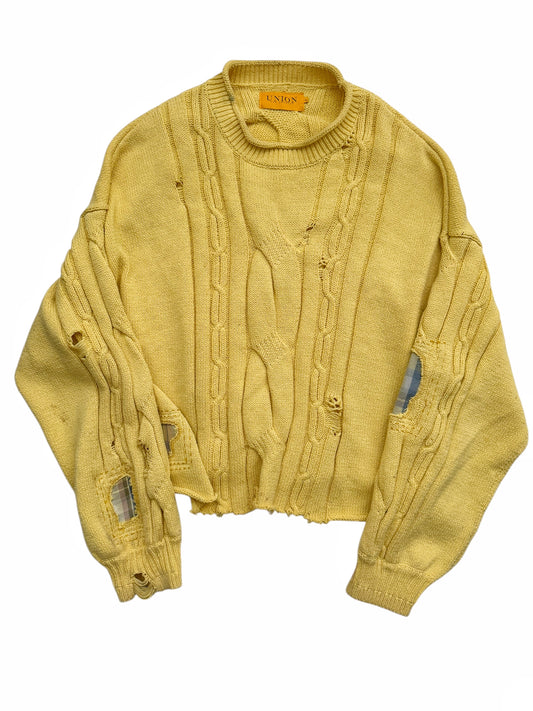 Distressed Cable Knit