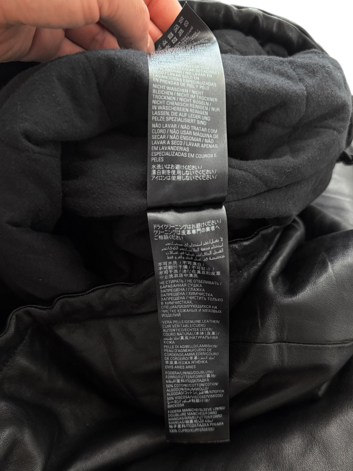 Leather Boxy Pullover Hoodie