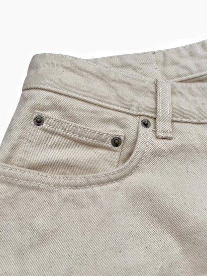 Big Daddy Baggy Beige White Denim Jeans Pant