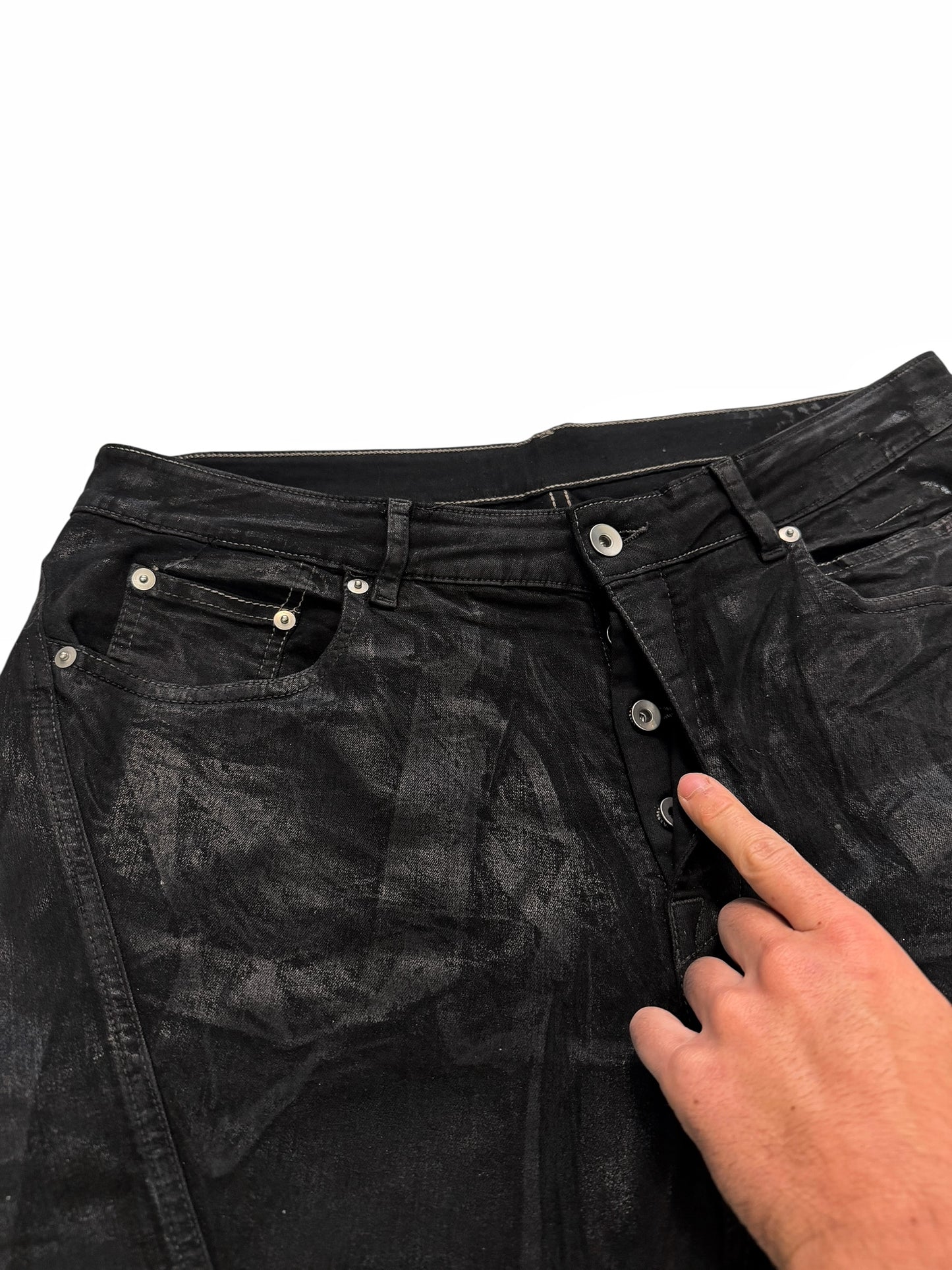 Bias Bootcut Waxed Flare Denims