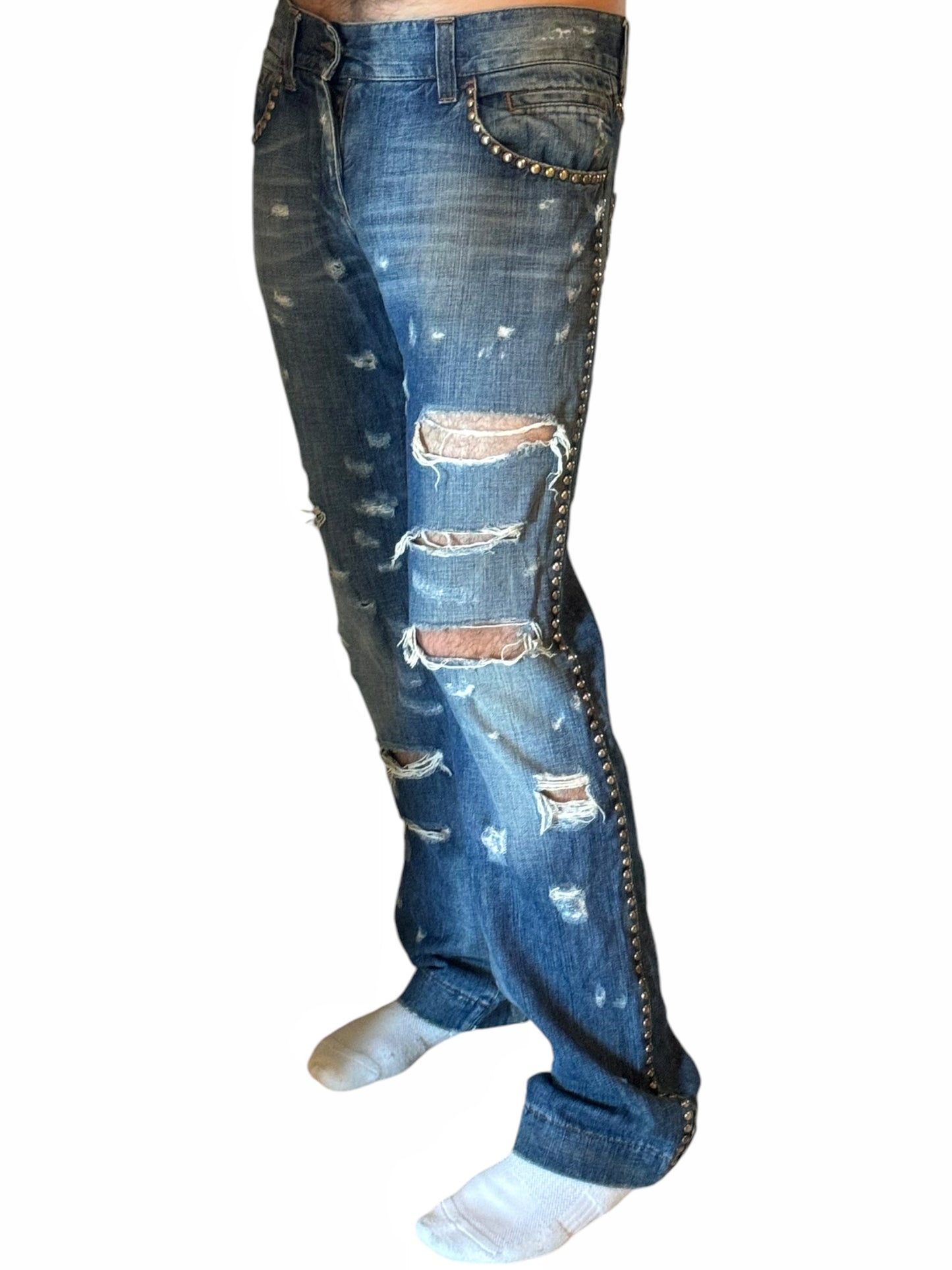 2000’s Runway Studded Thrashed Denims