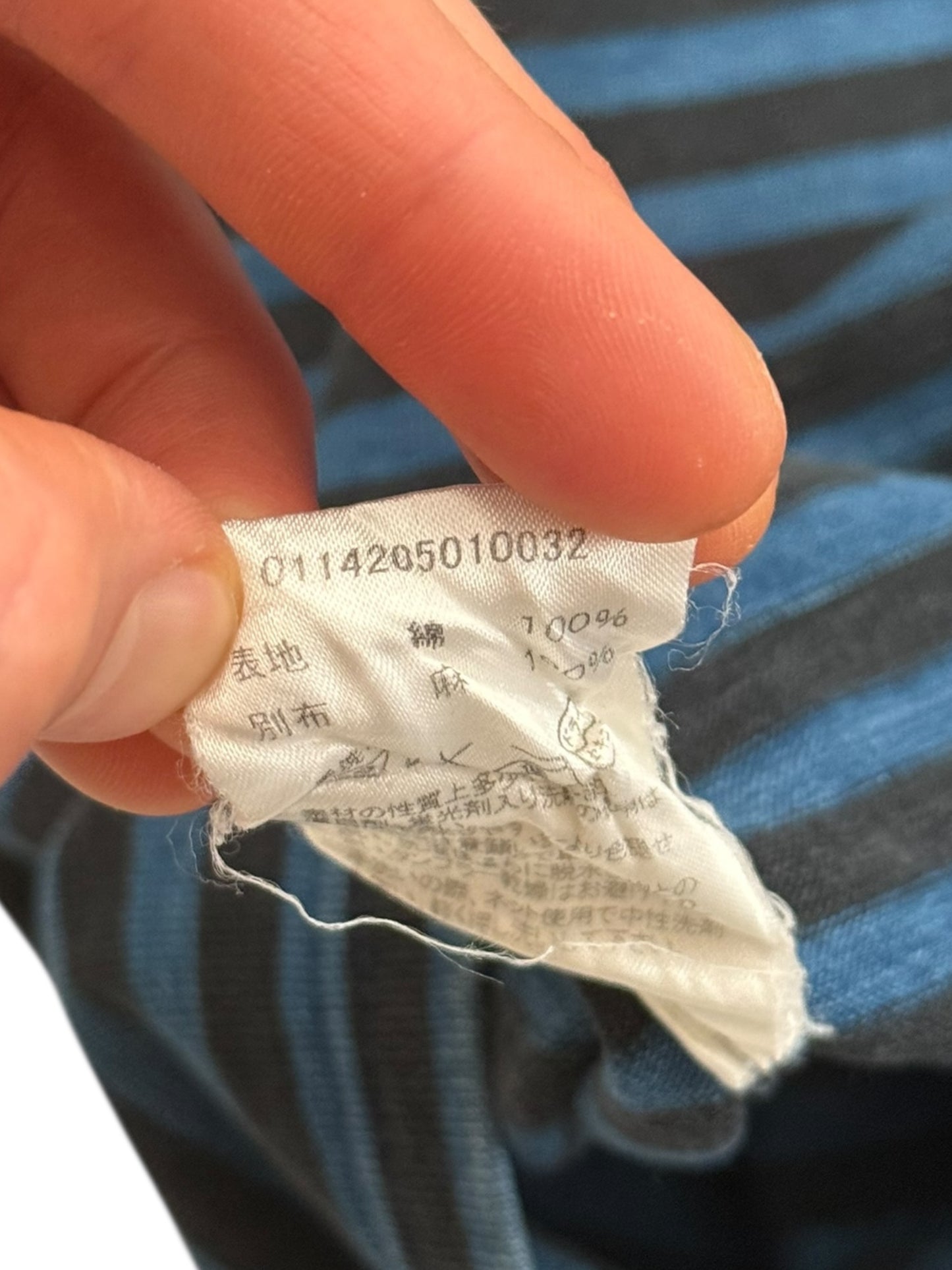 Indigo Navy Stripe Border Crew