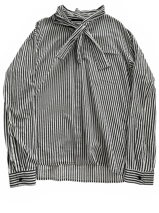 Neck Tie Pinstripe Shirt