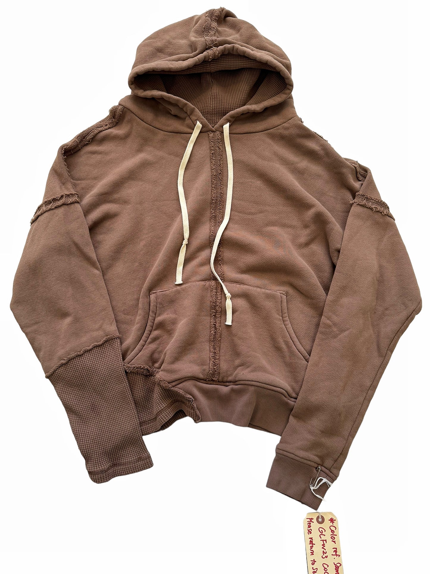 Sample Cocoa Brown Distressed Hoodie