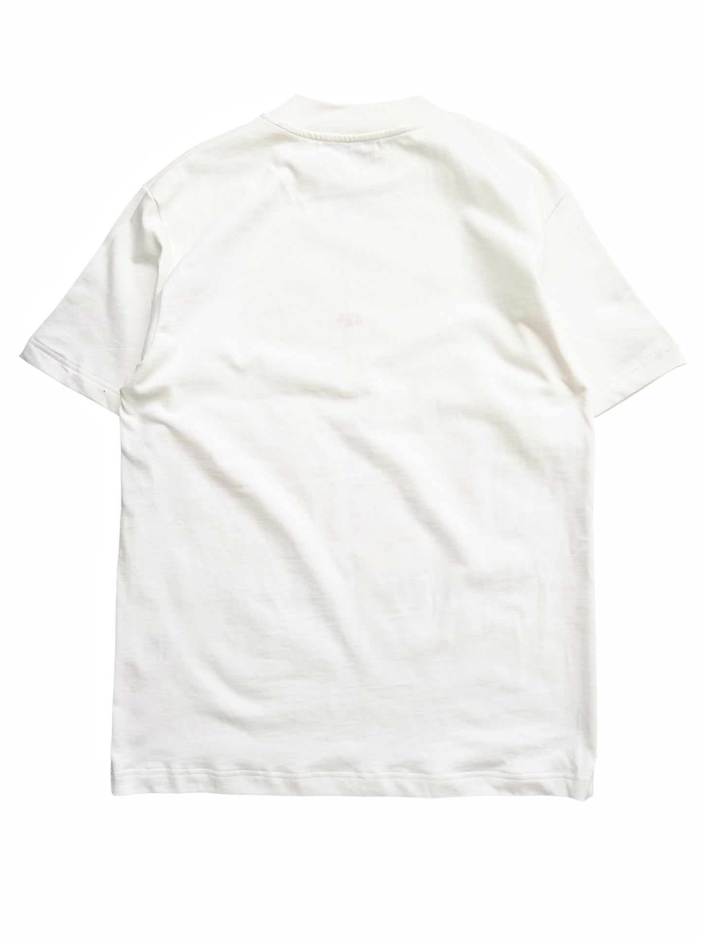 Center Embroidered Logo Heavy White Shirt