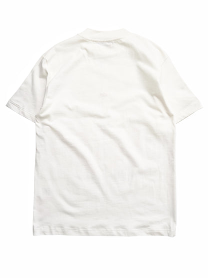 Center Embroidered Logo Heavy White Shirt