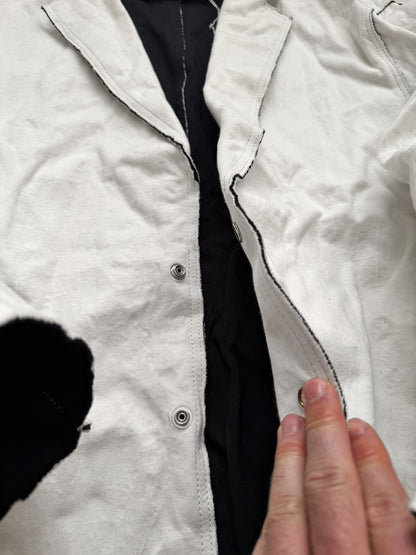 FW25 METAL Molded White Blazer Coat Jacket