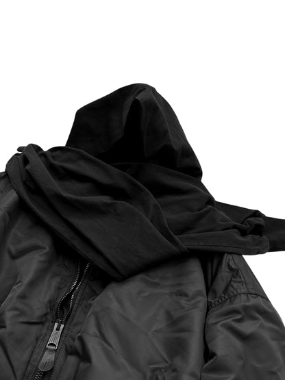 Incognito Silk Padded Distressed Bomber