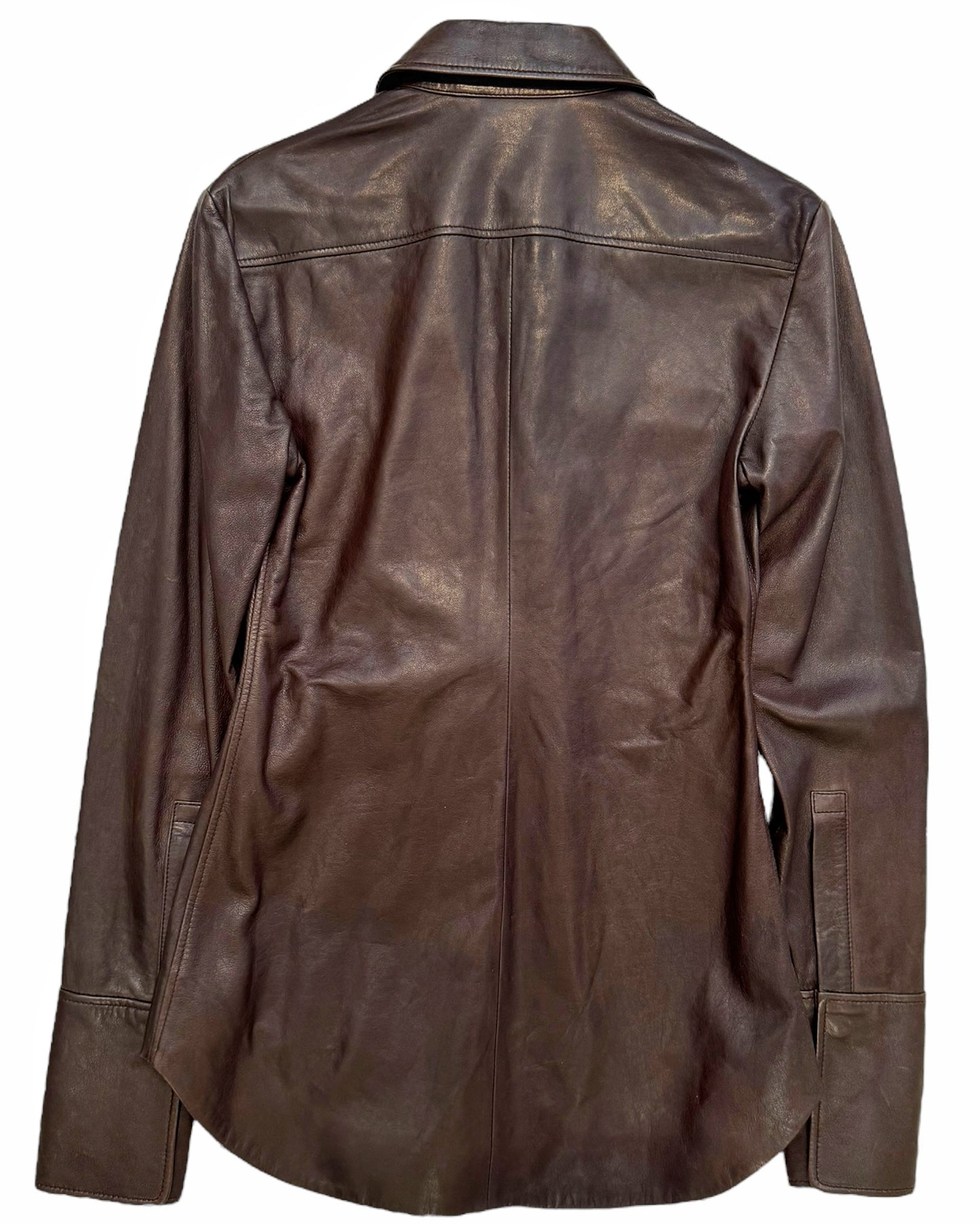 Dark Lamb Leather Shirt