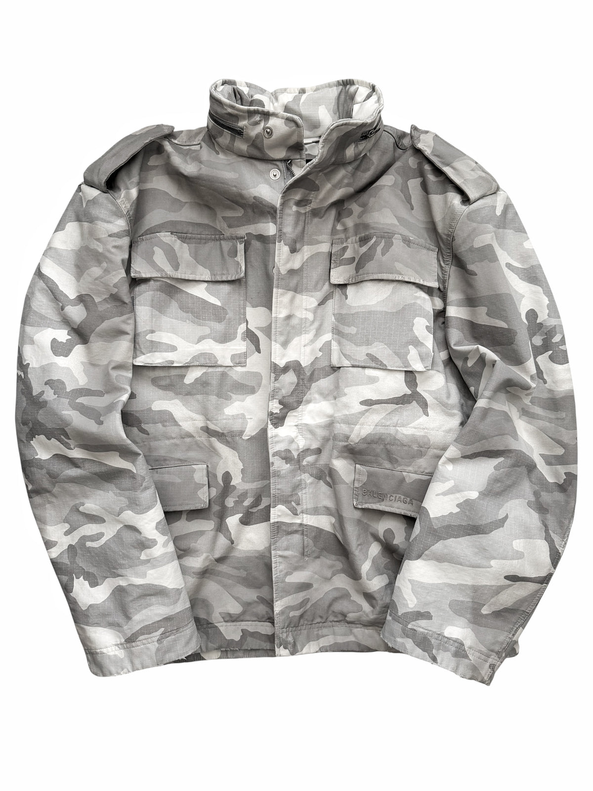 2024 Steroid Biker Camo Distressed Jacket