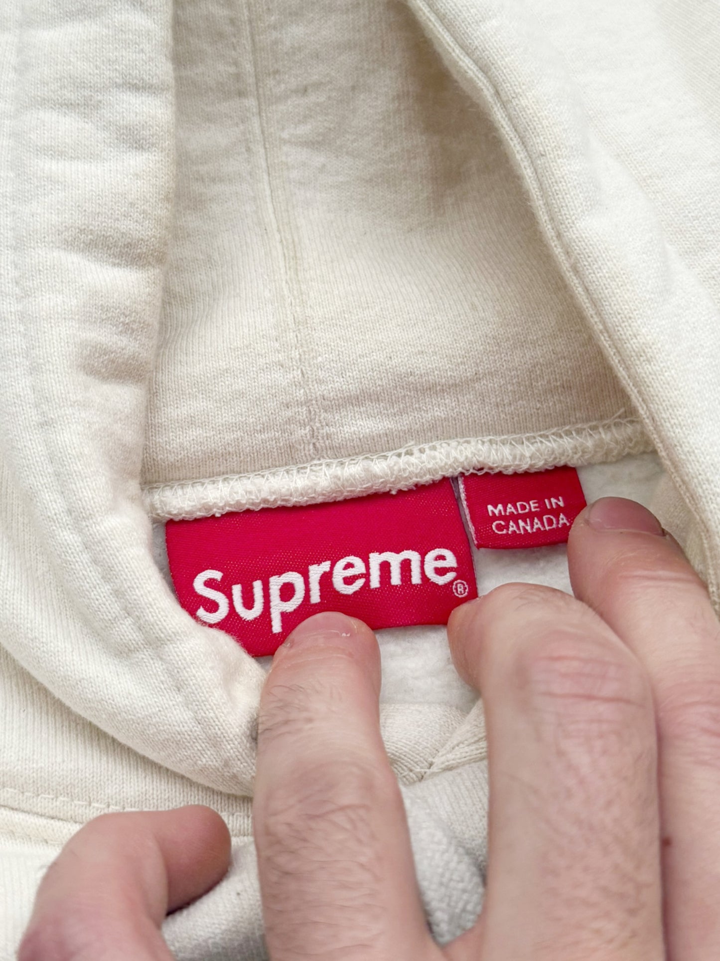 Micro Logo Hoodie (Natural White)