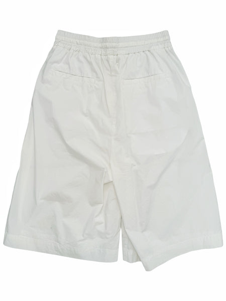 White Poplin Baggy Shorts