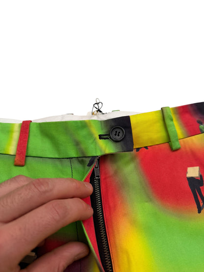 Box Man Psychedelic Print Pants