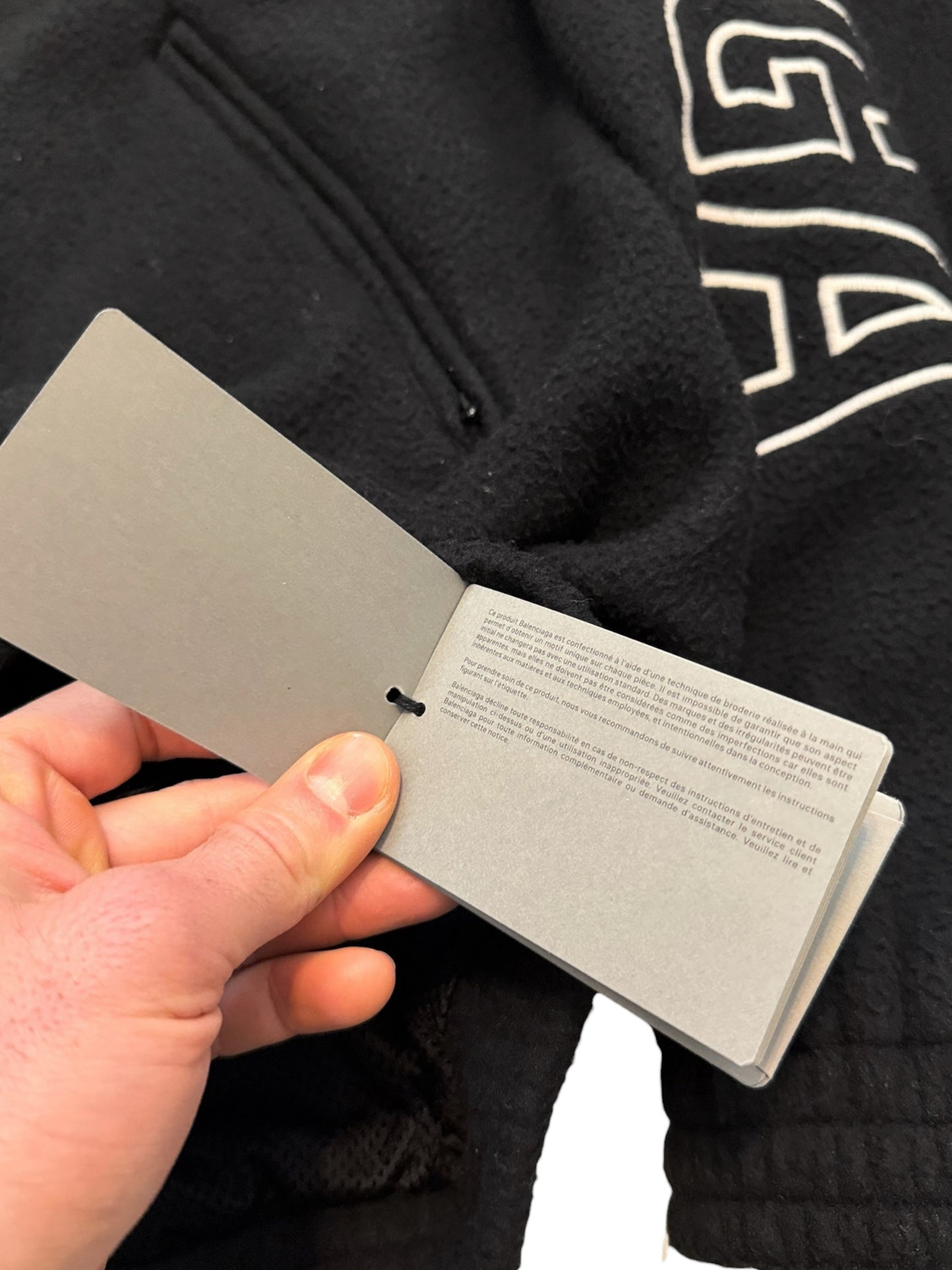 Oversized Fleece Letter Logo Sleeve