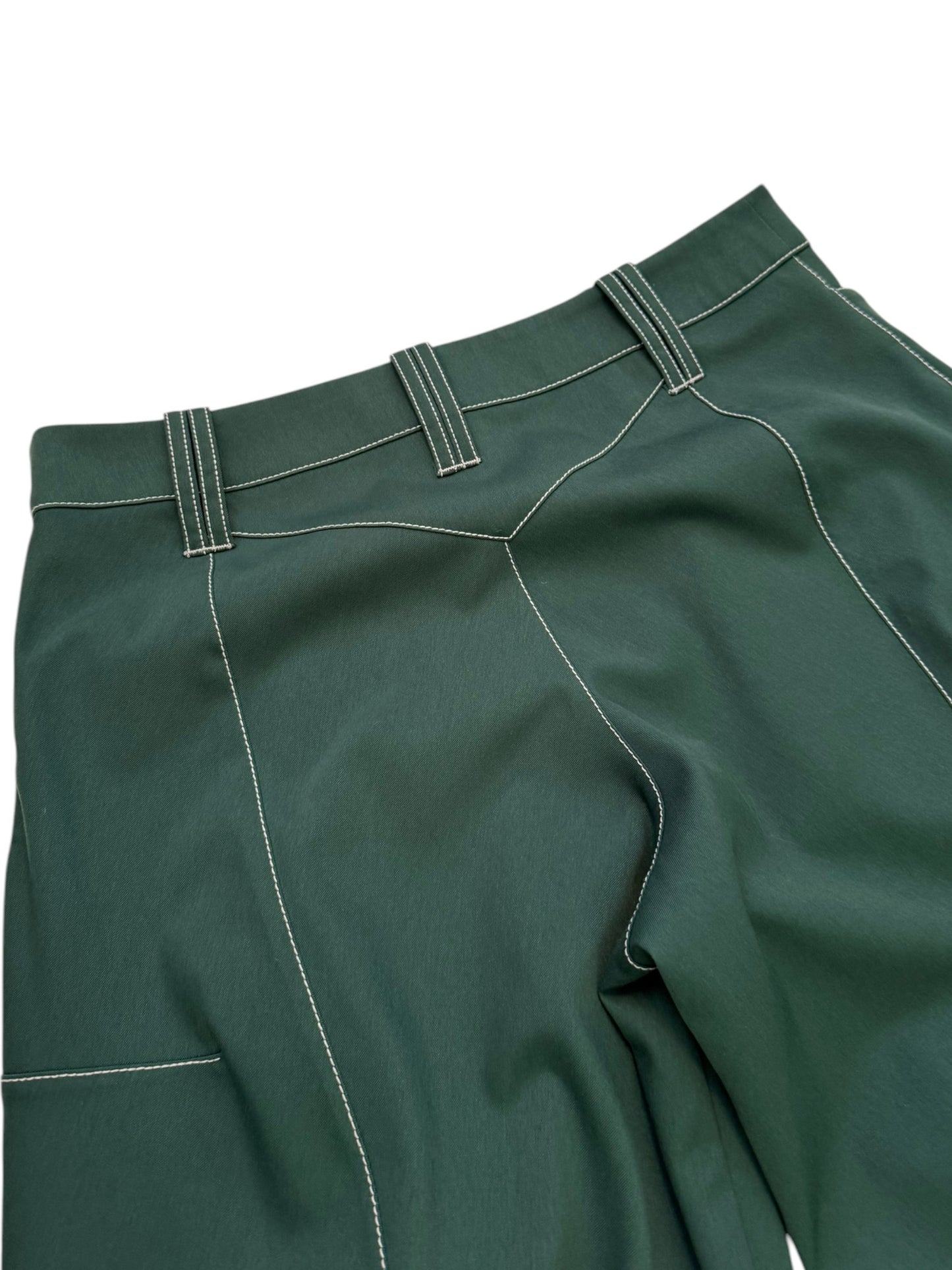 SS23 Angled Trouser Green Baggy Pant