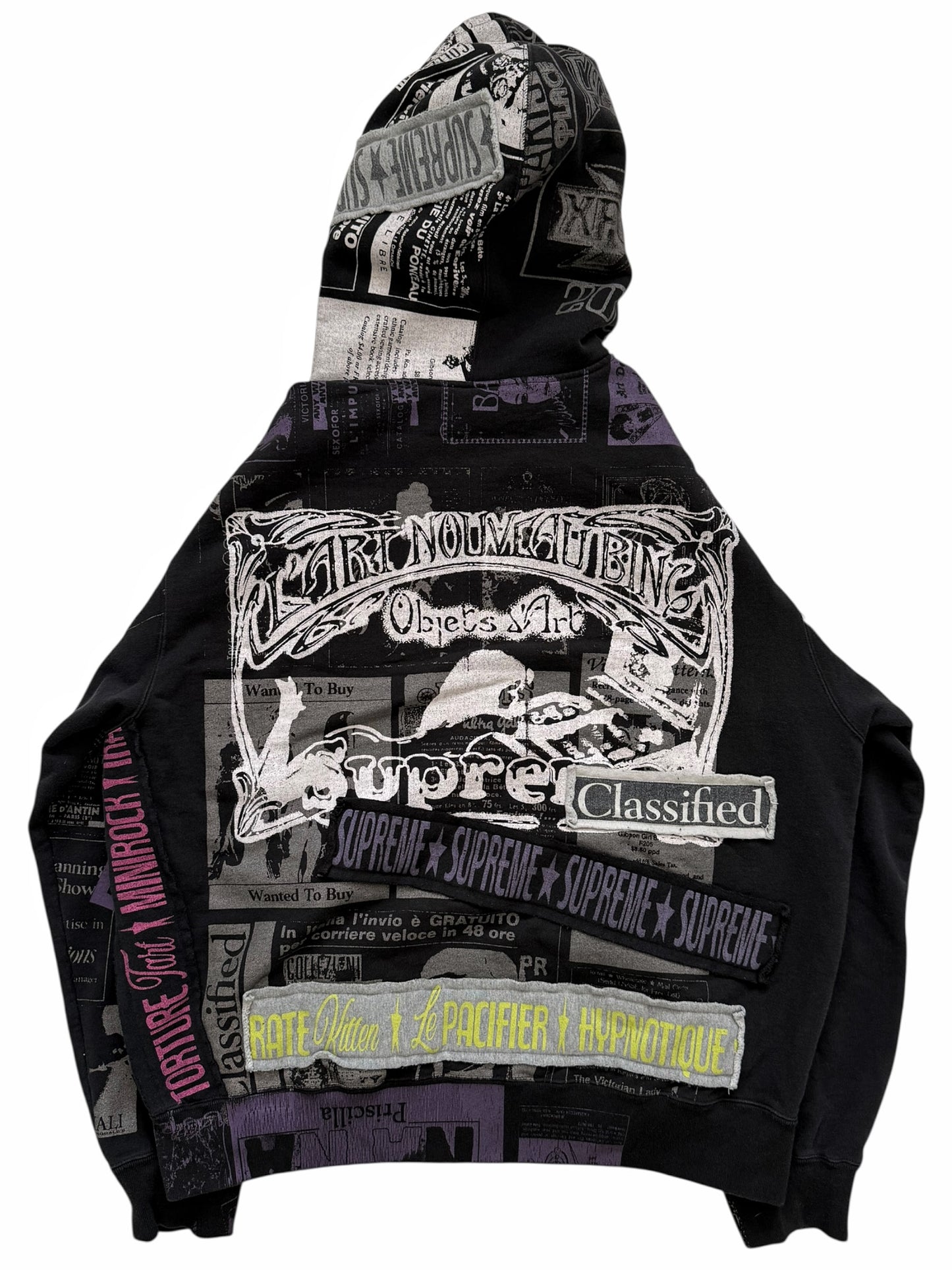 Collage Patchwork Zip Hoodie