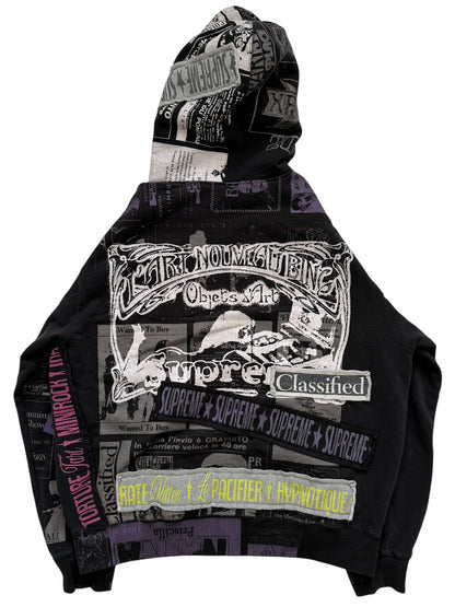 Collage Patchwork Zip Hoodie